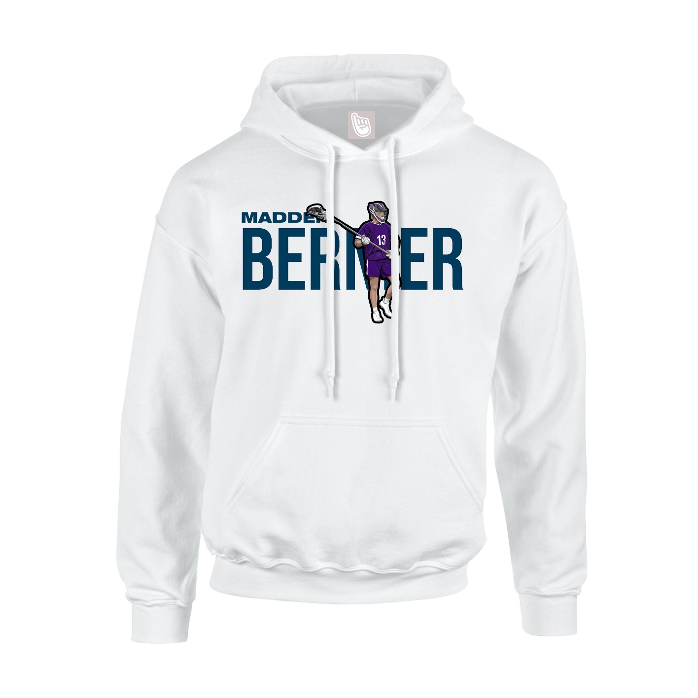 Youth Hoodie — Player Name in White