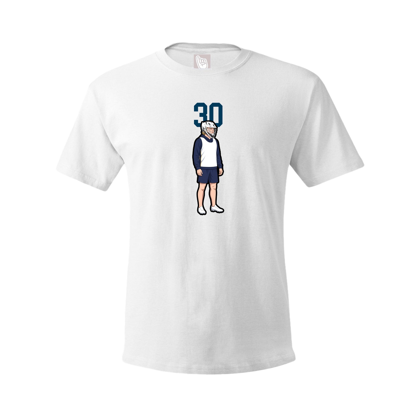 Youth Tee — Number Top in White