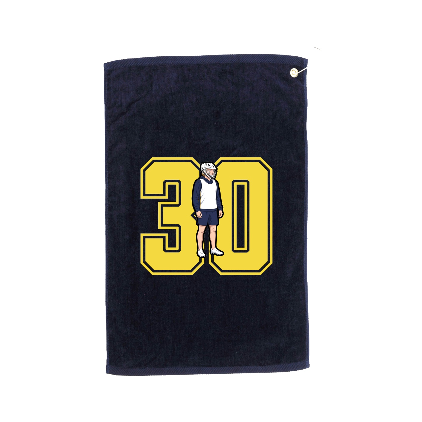 Golf Towel — Number in Navy