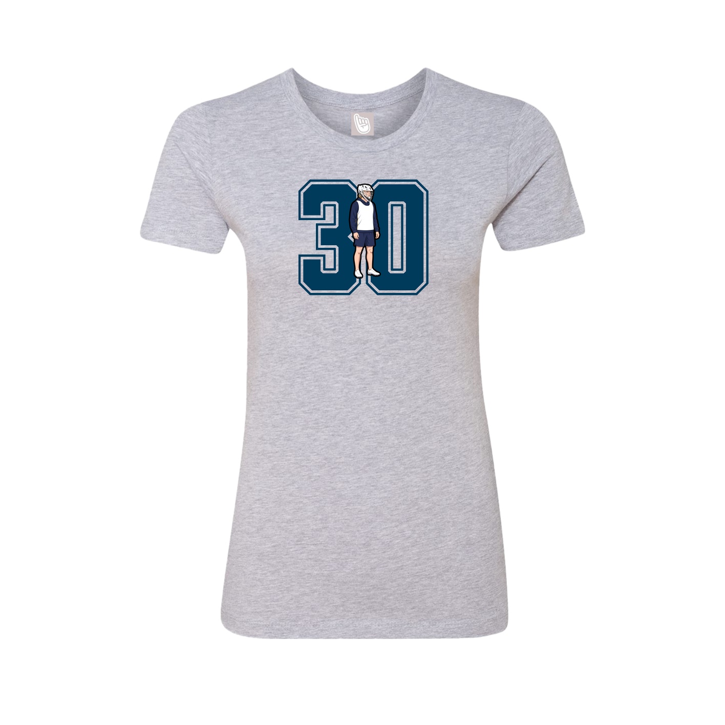 Womens Tee — Number in Grey