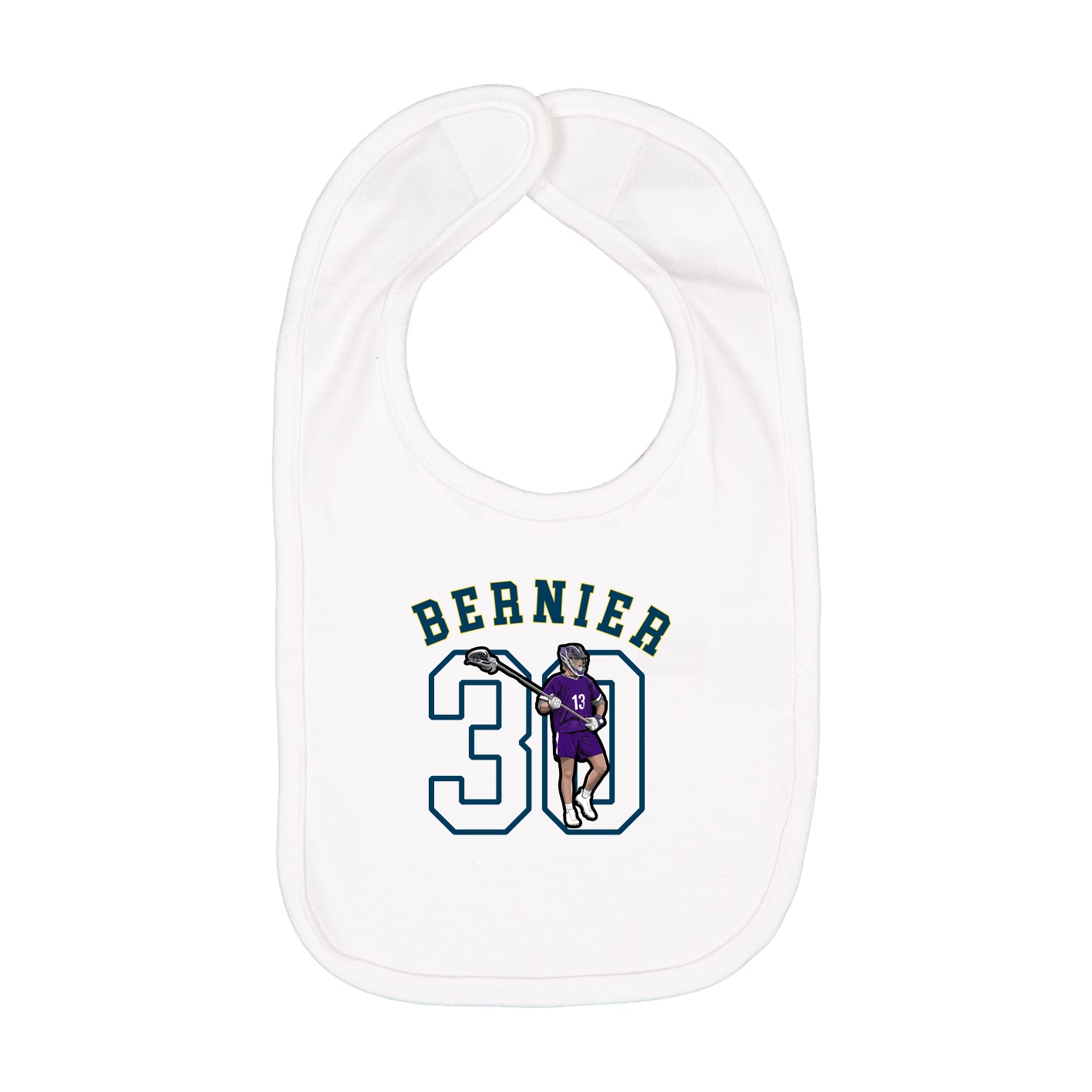 Infant Bib — Shirsey Arch in White