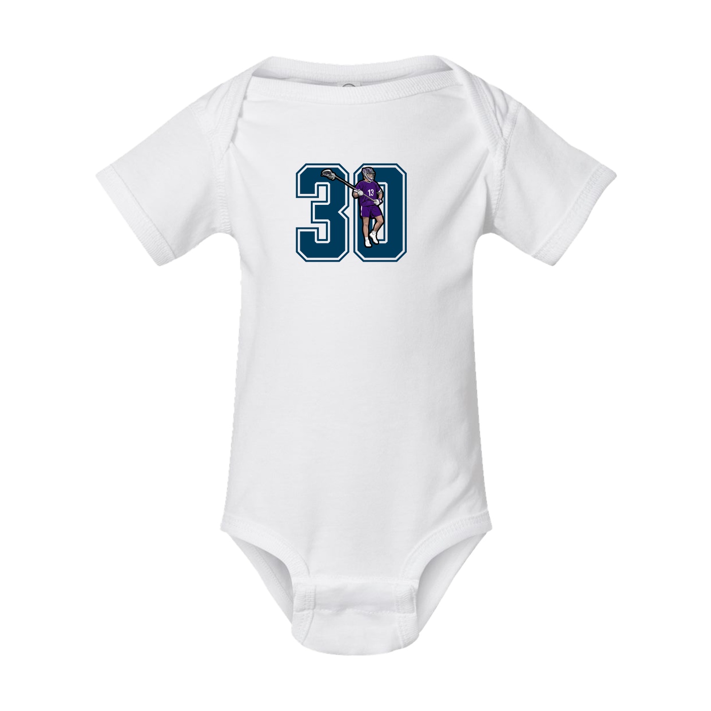 Baby Onesie — Number in White