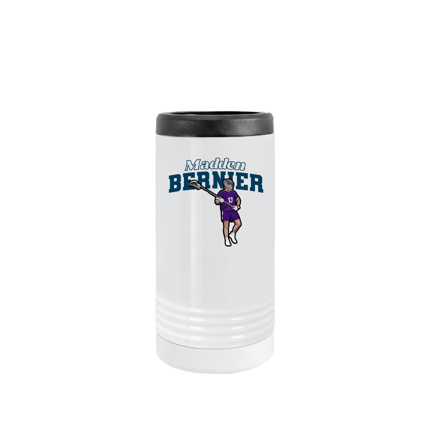 Slim Beverage Holder — Name Arch in White