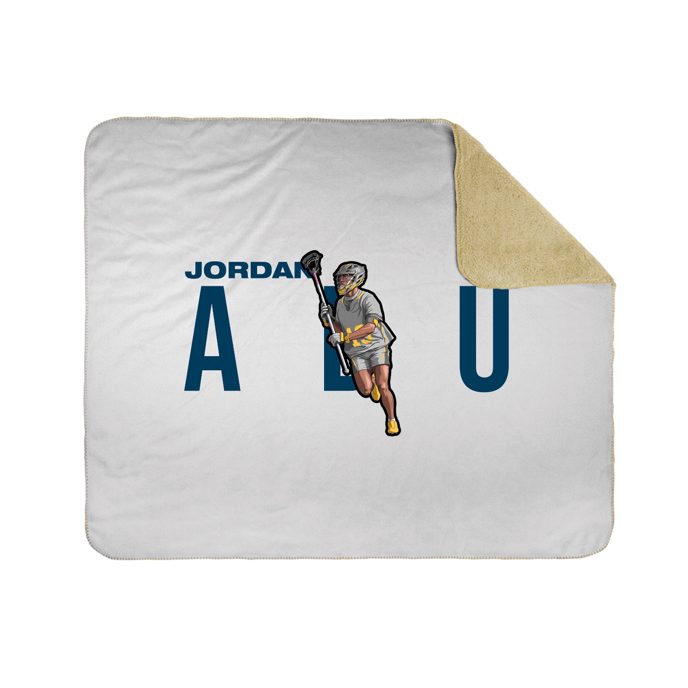 Throw Blanket — Player Name in White