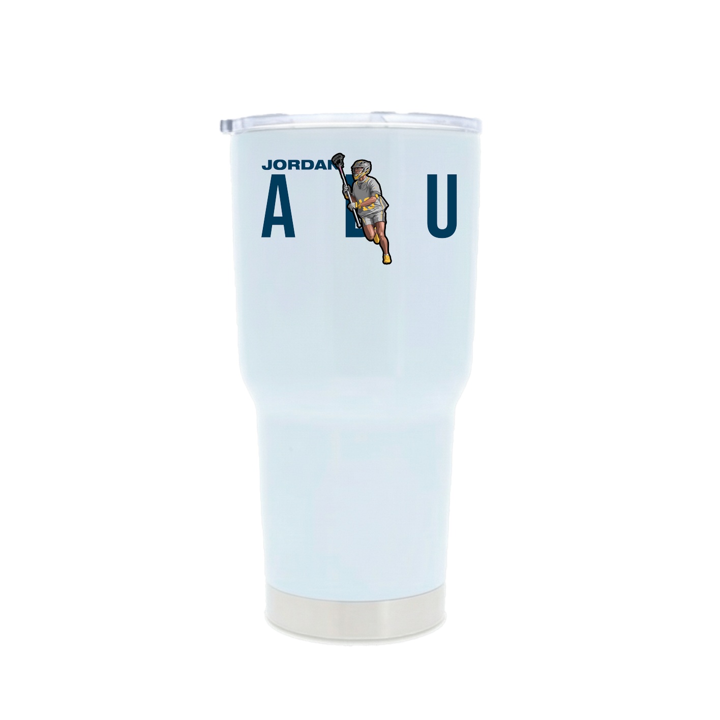 30oz Stainless Steel Tumbler — Player Name in White