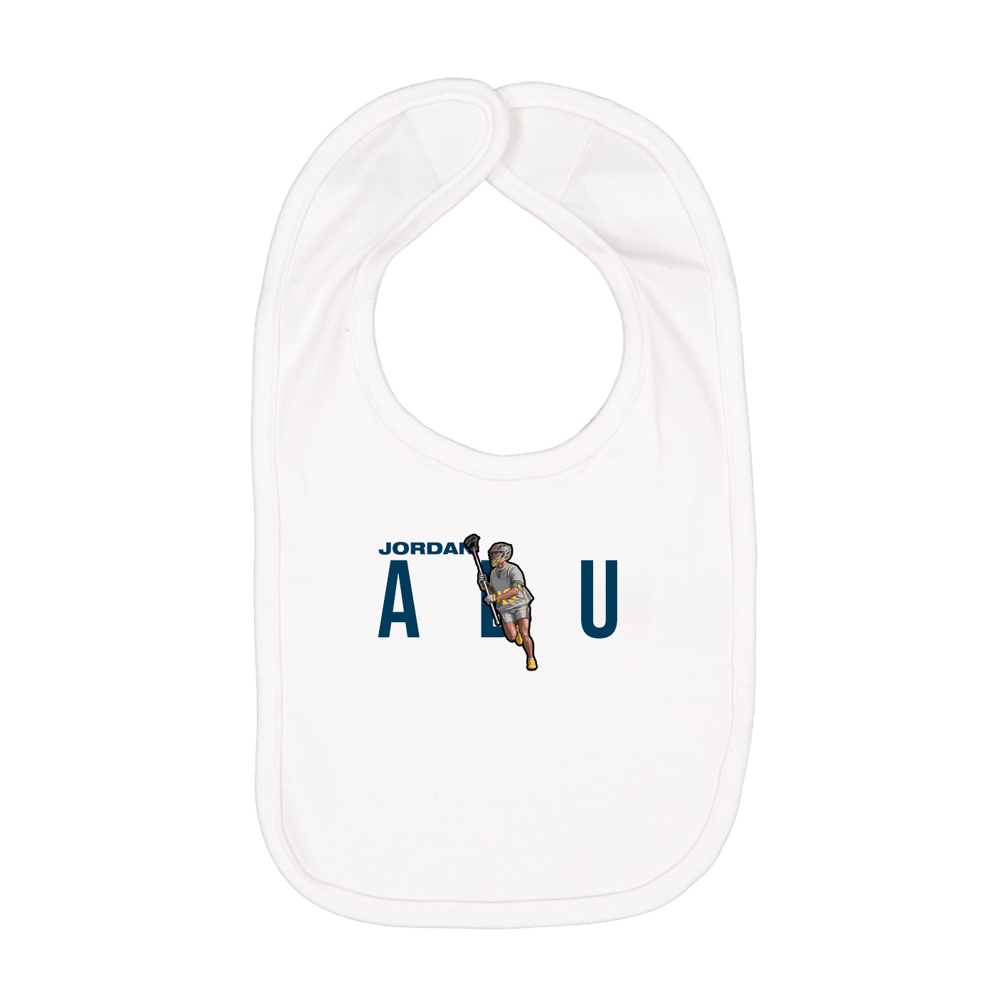 Infant Bib — Player Name in White