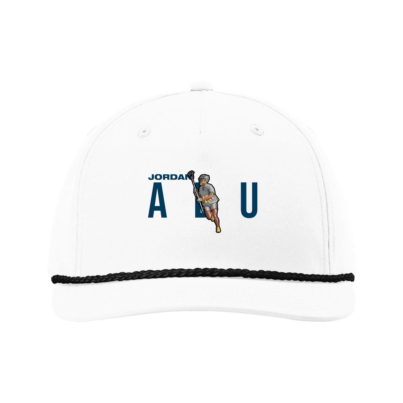 Five-Panel Classic Rope Cap — Player Name in White