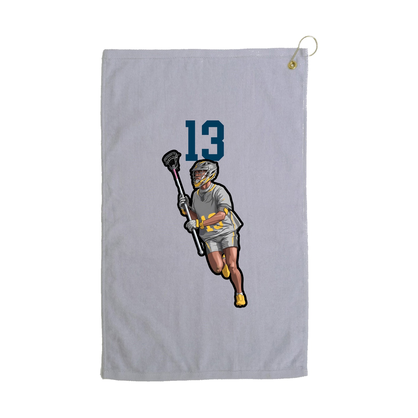 Golf Towel — Number Top in Grey