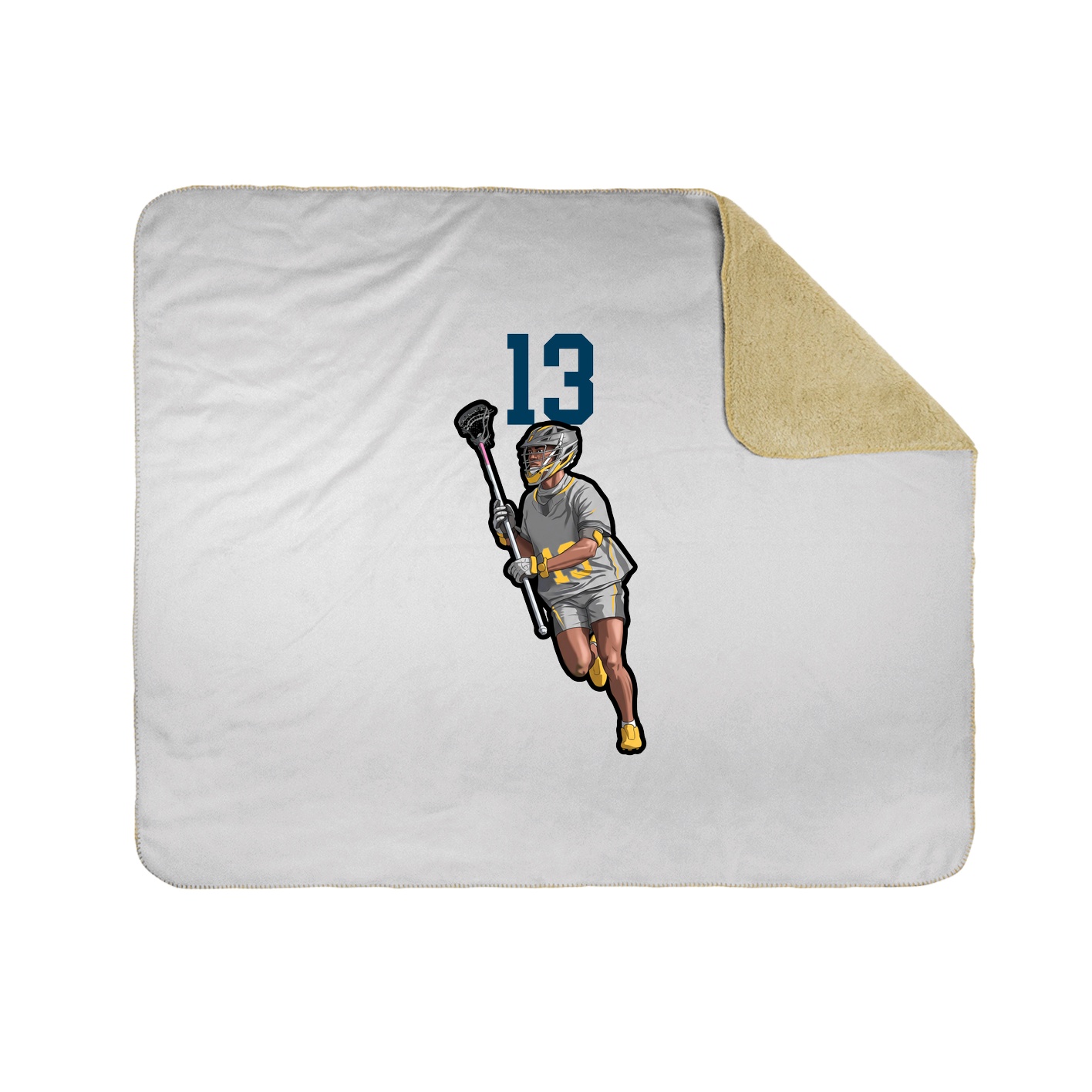 Throw Blanket — Number Top in White