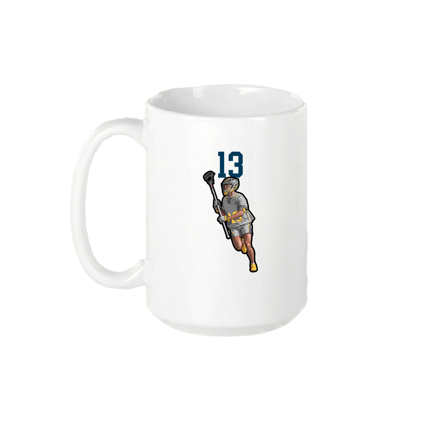 15oz Coffee Mug — Number Top in White