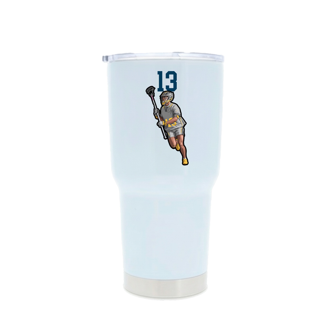 30oz Stainless Steel Tumbler — Number Top in White