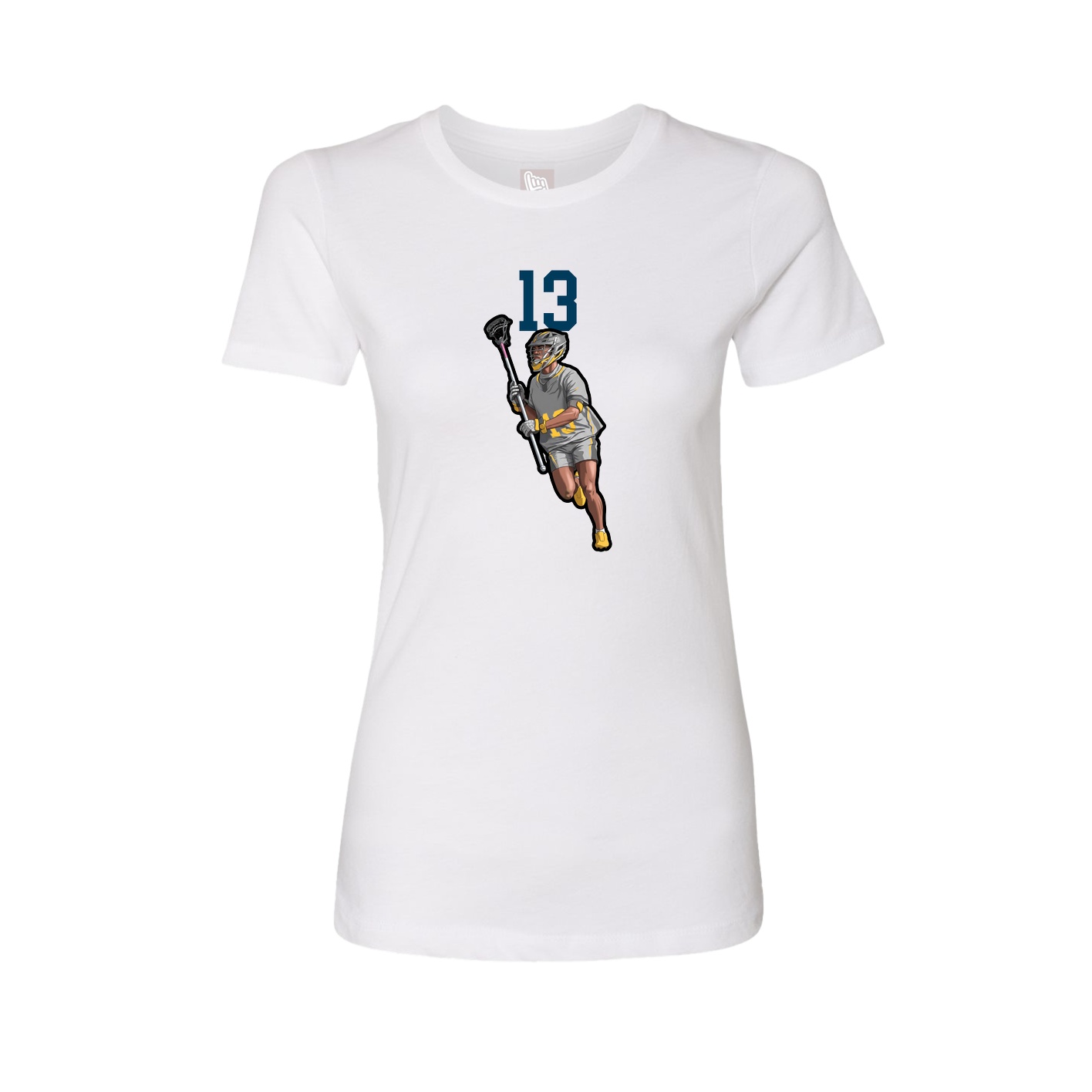 Fitted Women's Tee — Number Top in White