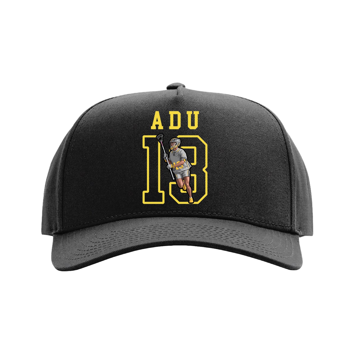 Full Fabric Five-Panel Champ Cap — Shirsey in Black