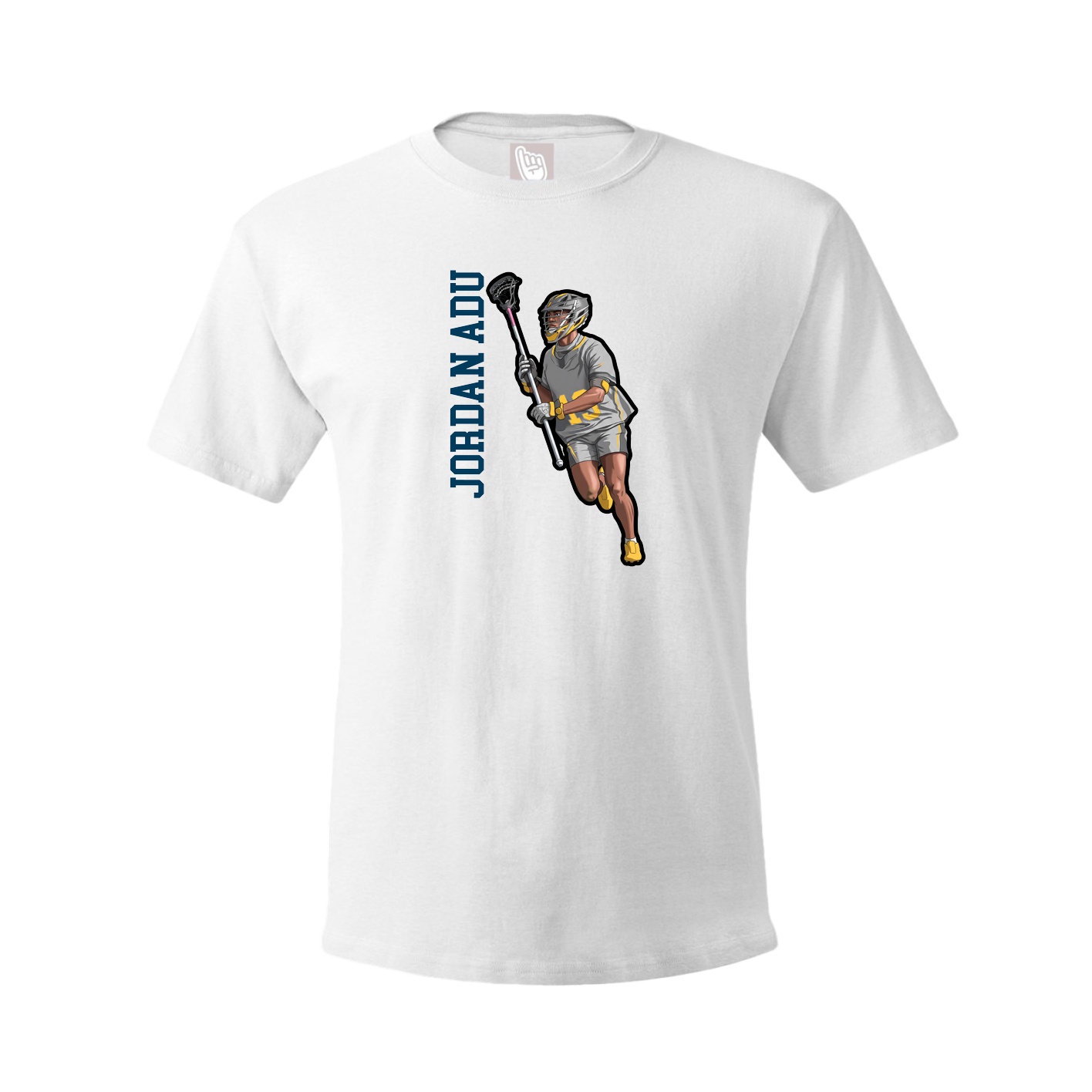 Tee — Name Vertical in White