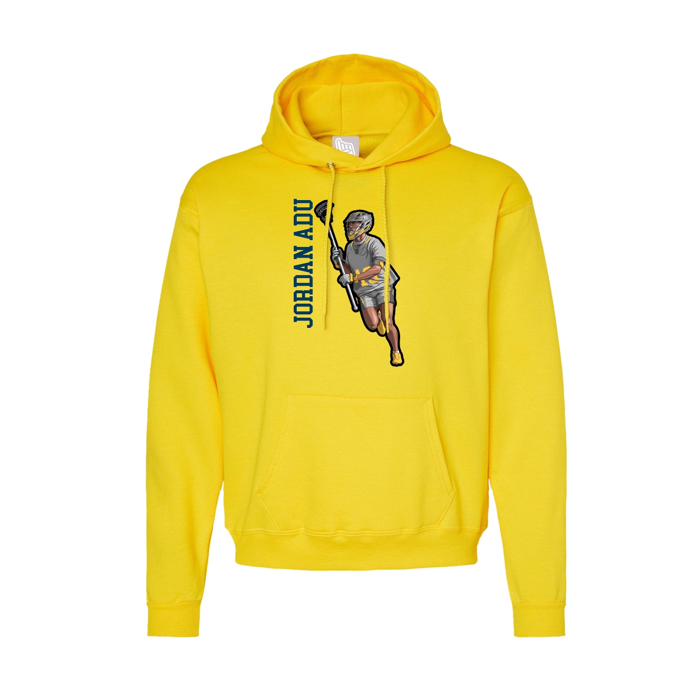 Hoodie — Name Vertical in Yellow