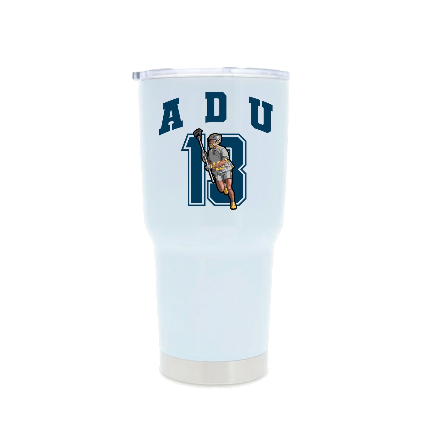 30oz Stainless Steel Tumbler — Number in White