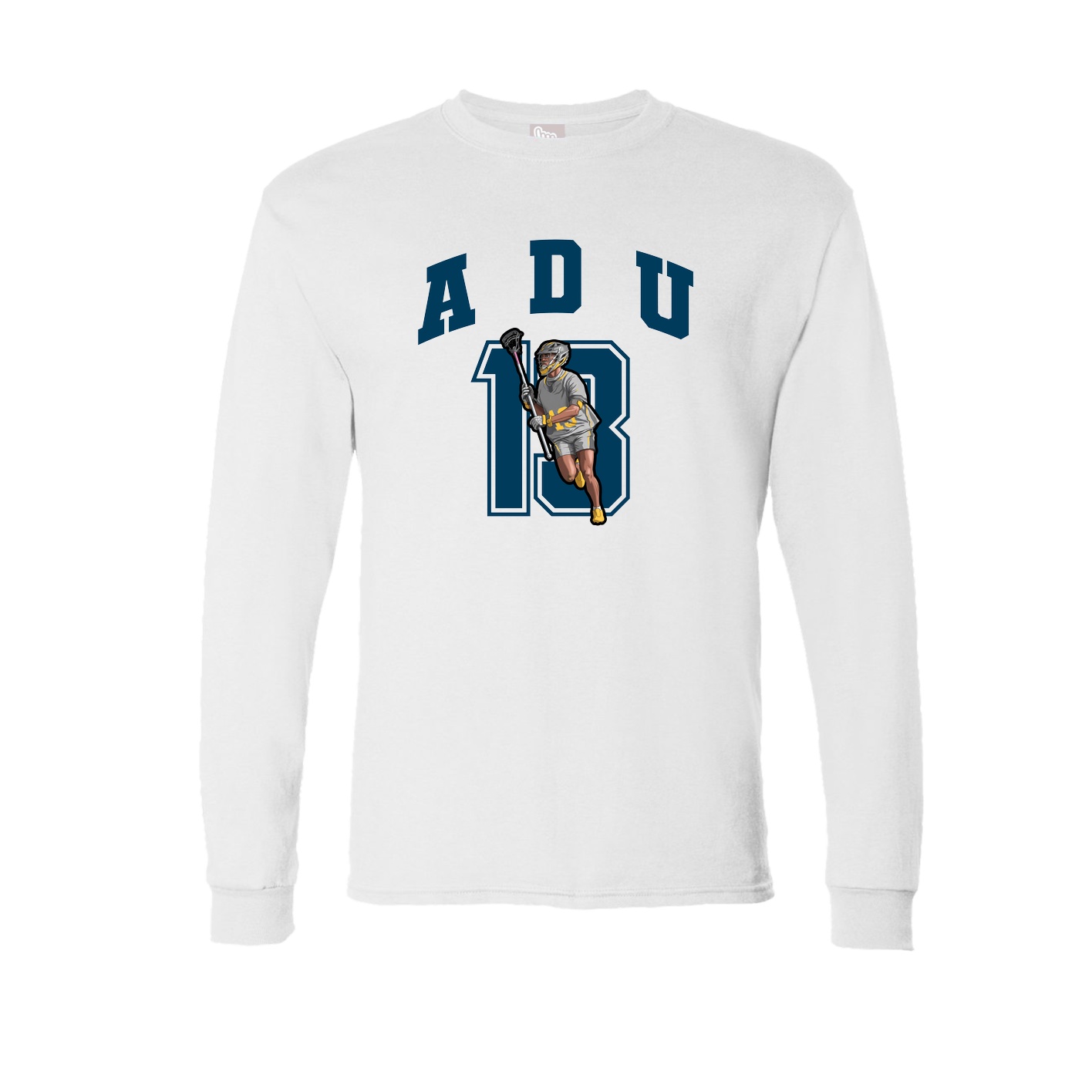 Long Sleeve Tee — Number in White