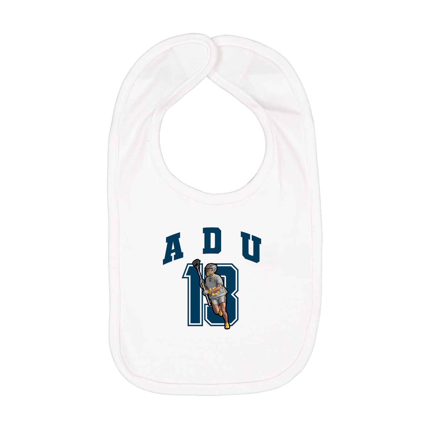 Infant Bib — Number in White