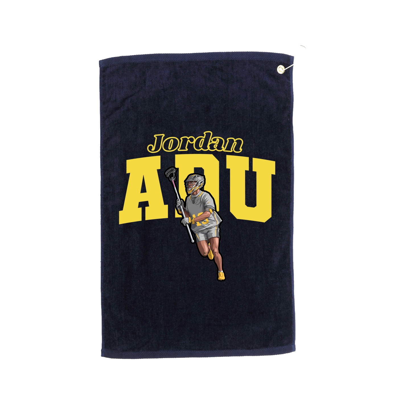 Golf Towel — Name Arch in Navy