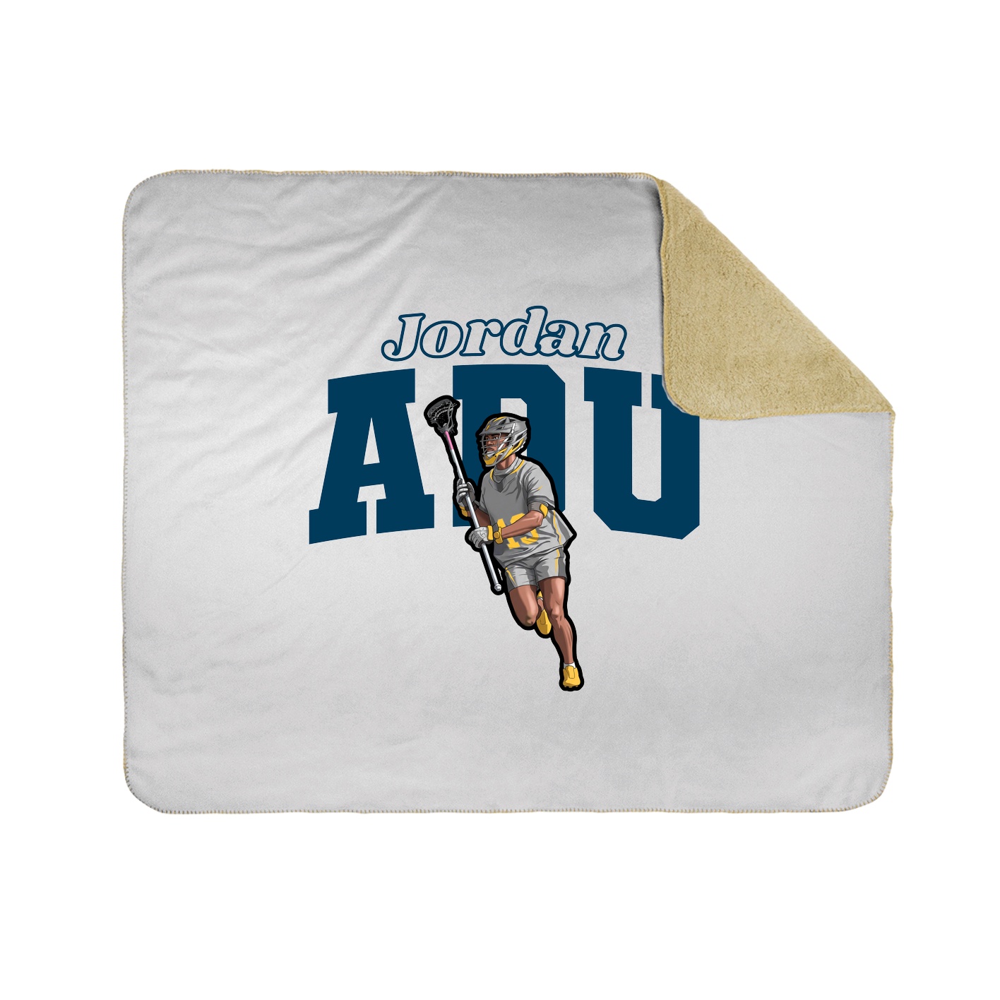 Throw Blanket — Name Arch in White