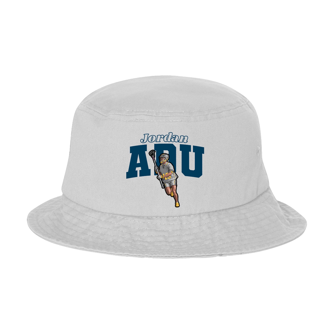 Bucket Cap — Name Arch in White