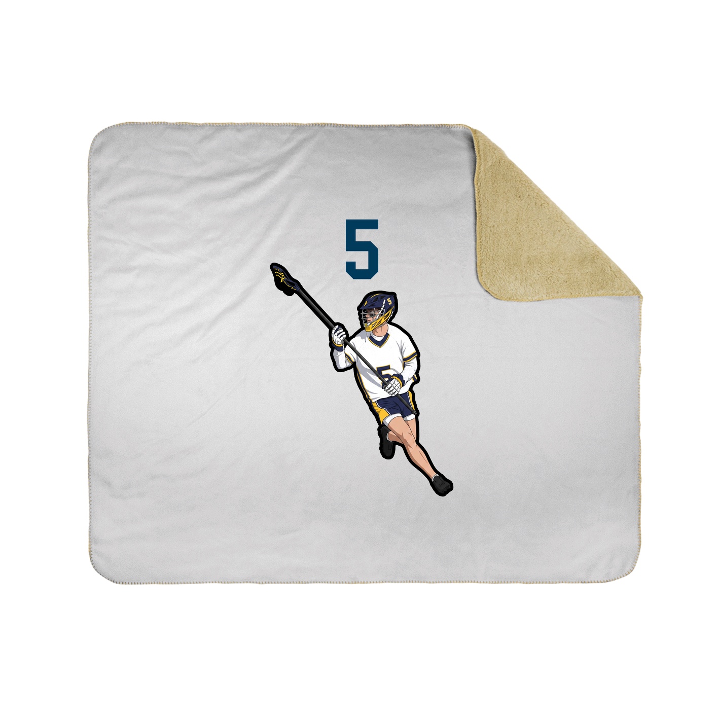 Throw Blanket — Number Top in White