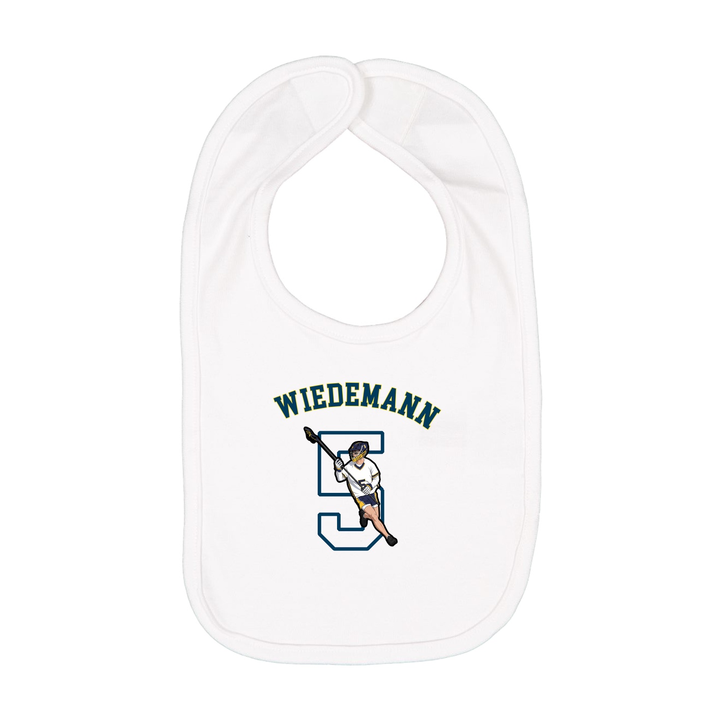 Infant Bib — Shirsey Arch in White