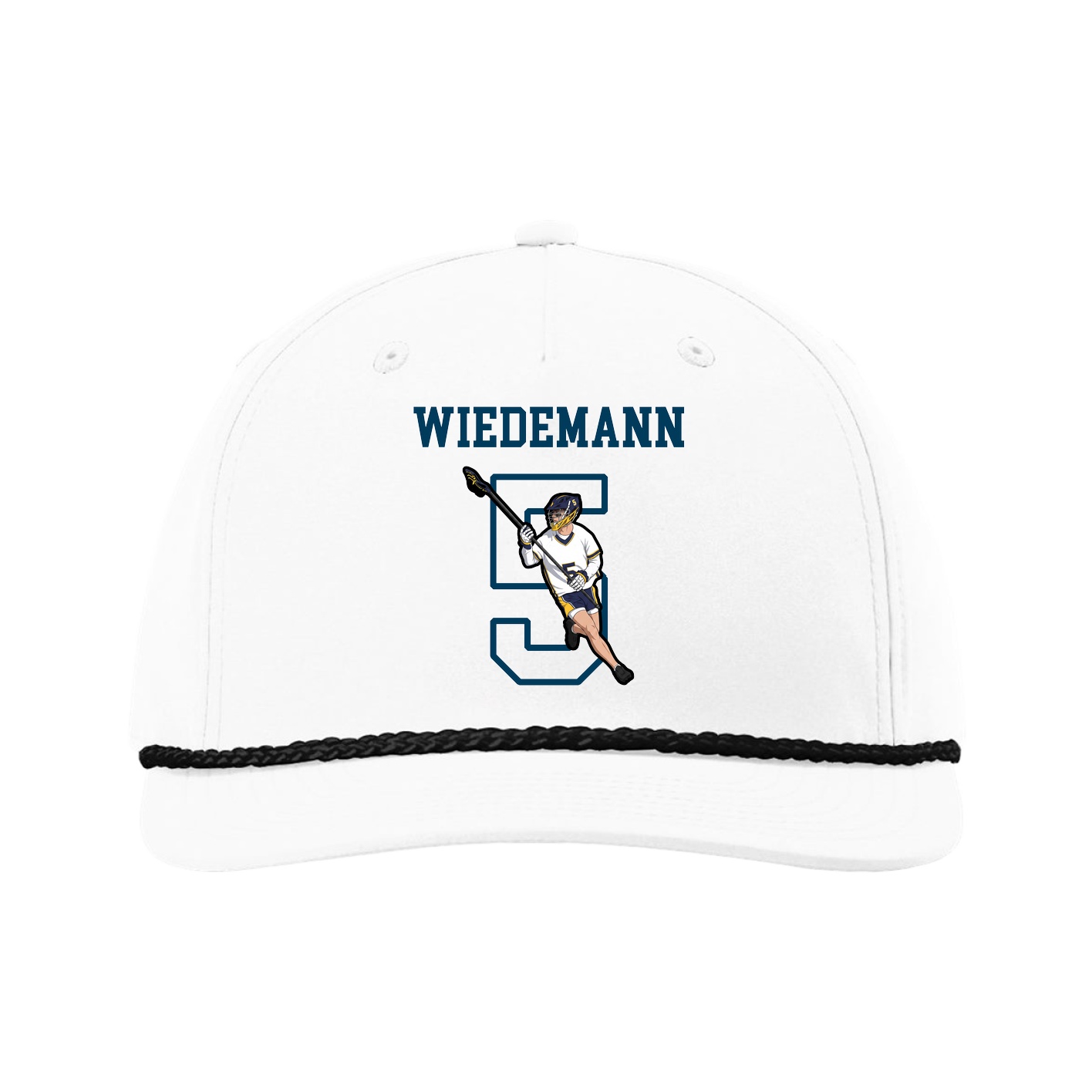 Five-Panel Classic Rope Cap — Shirsey in White