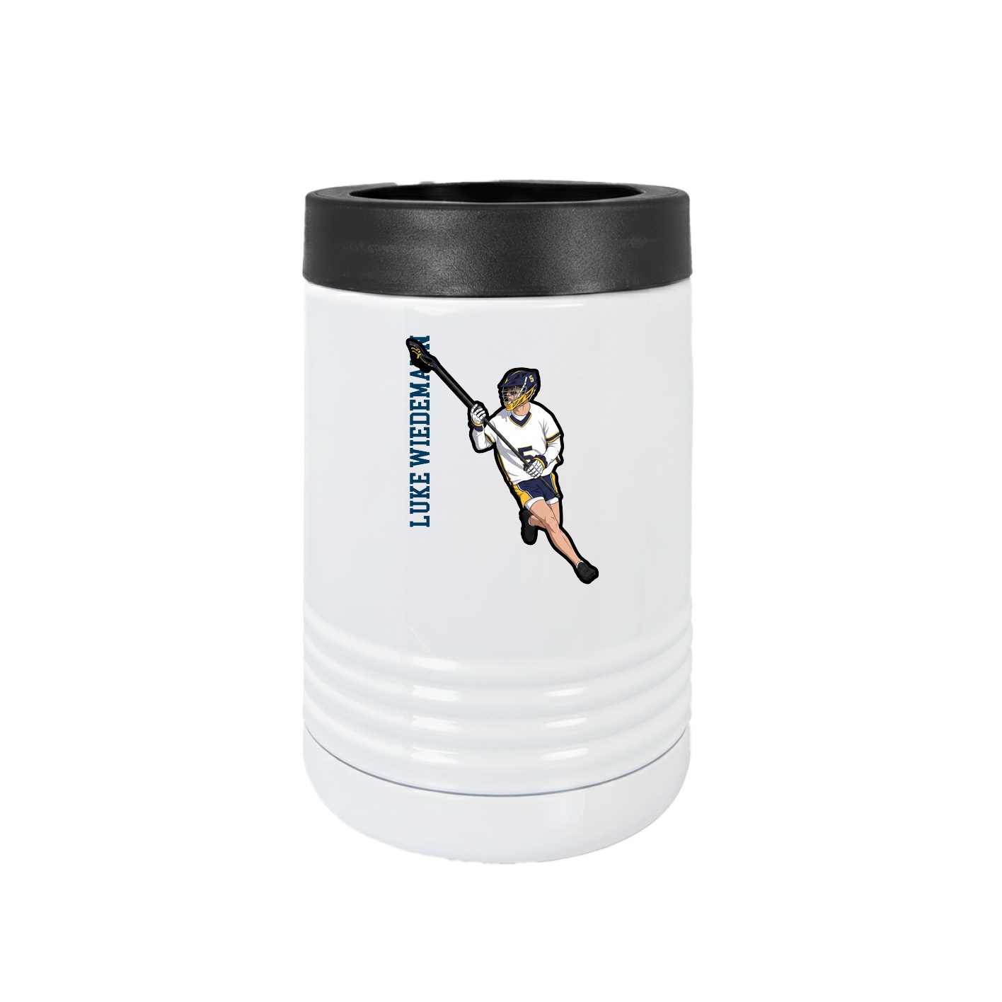 Beverage Holder — Name Vertical in White