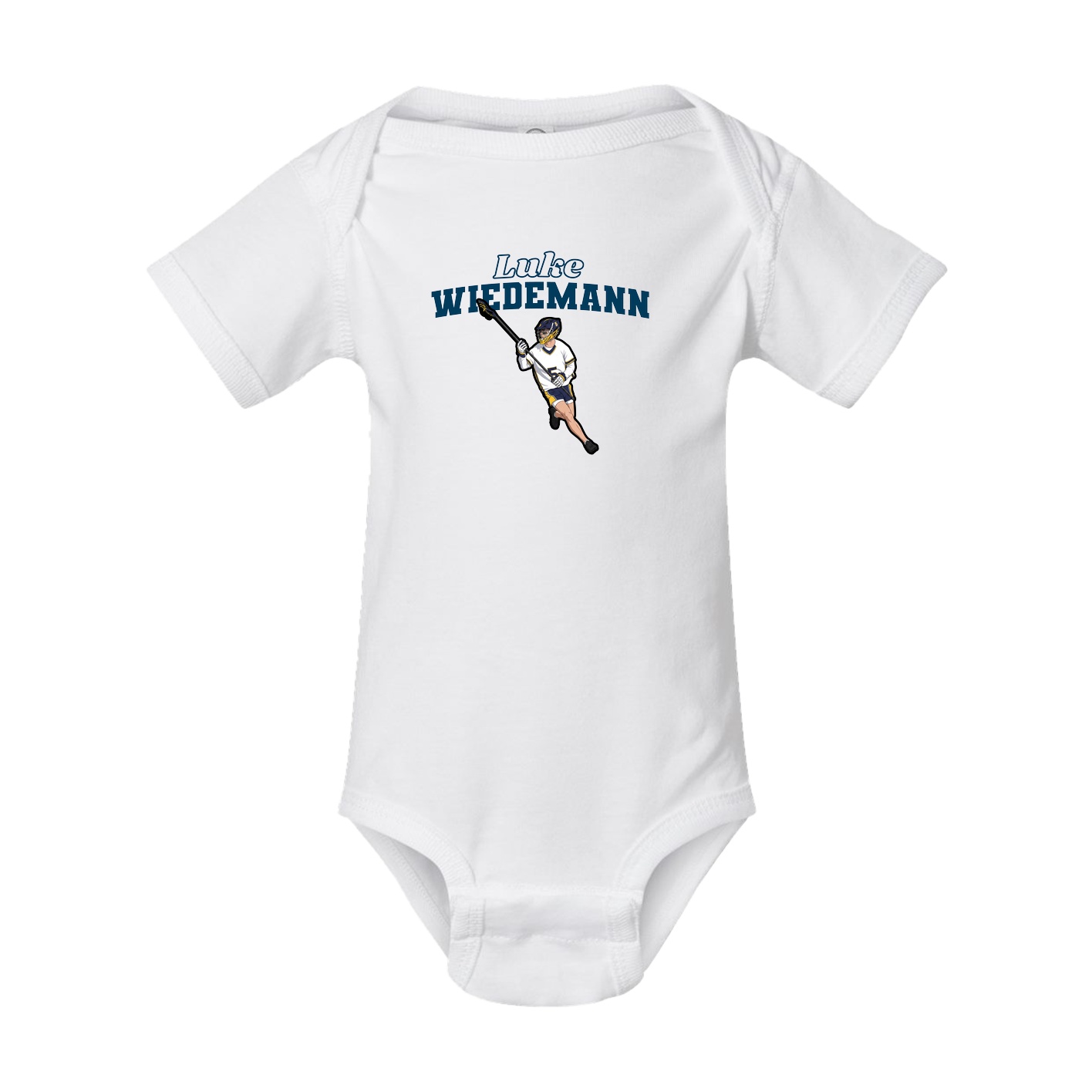 Baby Onesie — Name Arch in White