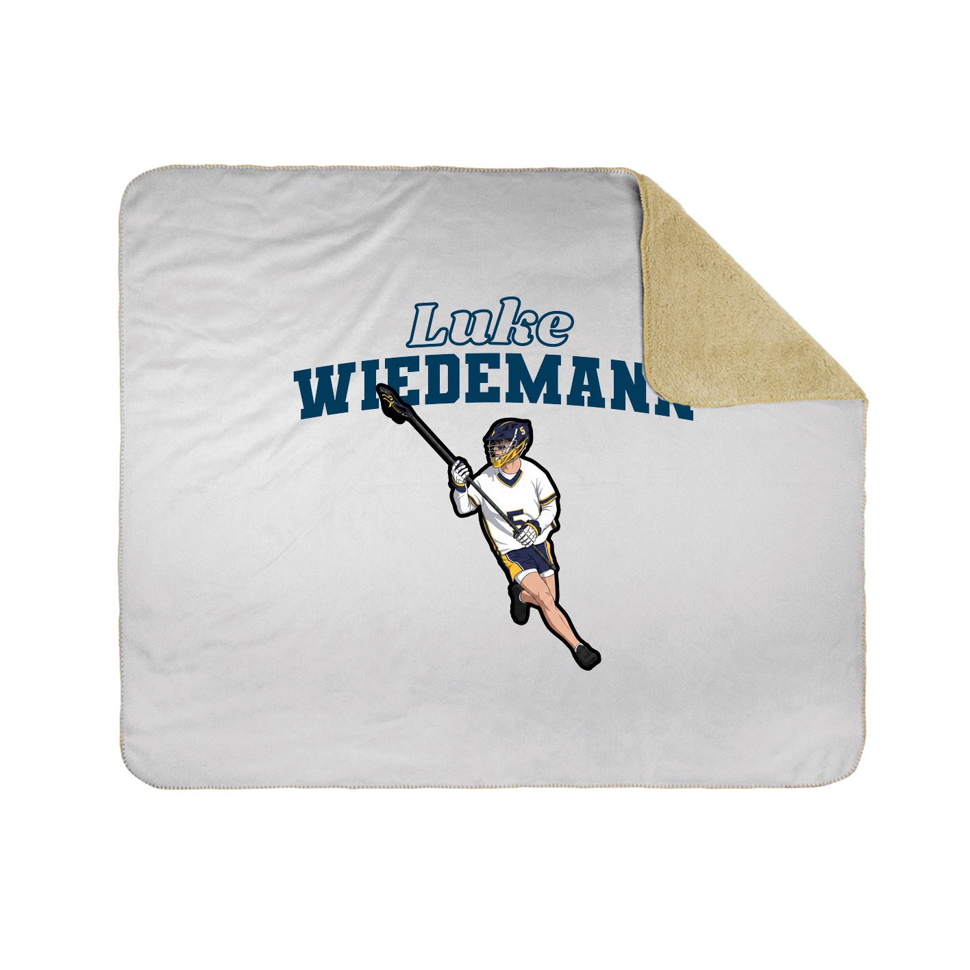 Throw Blanket — Name Arch in White