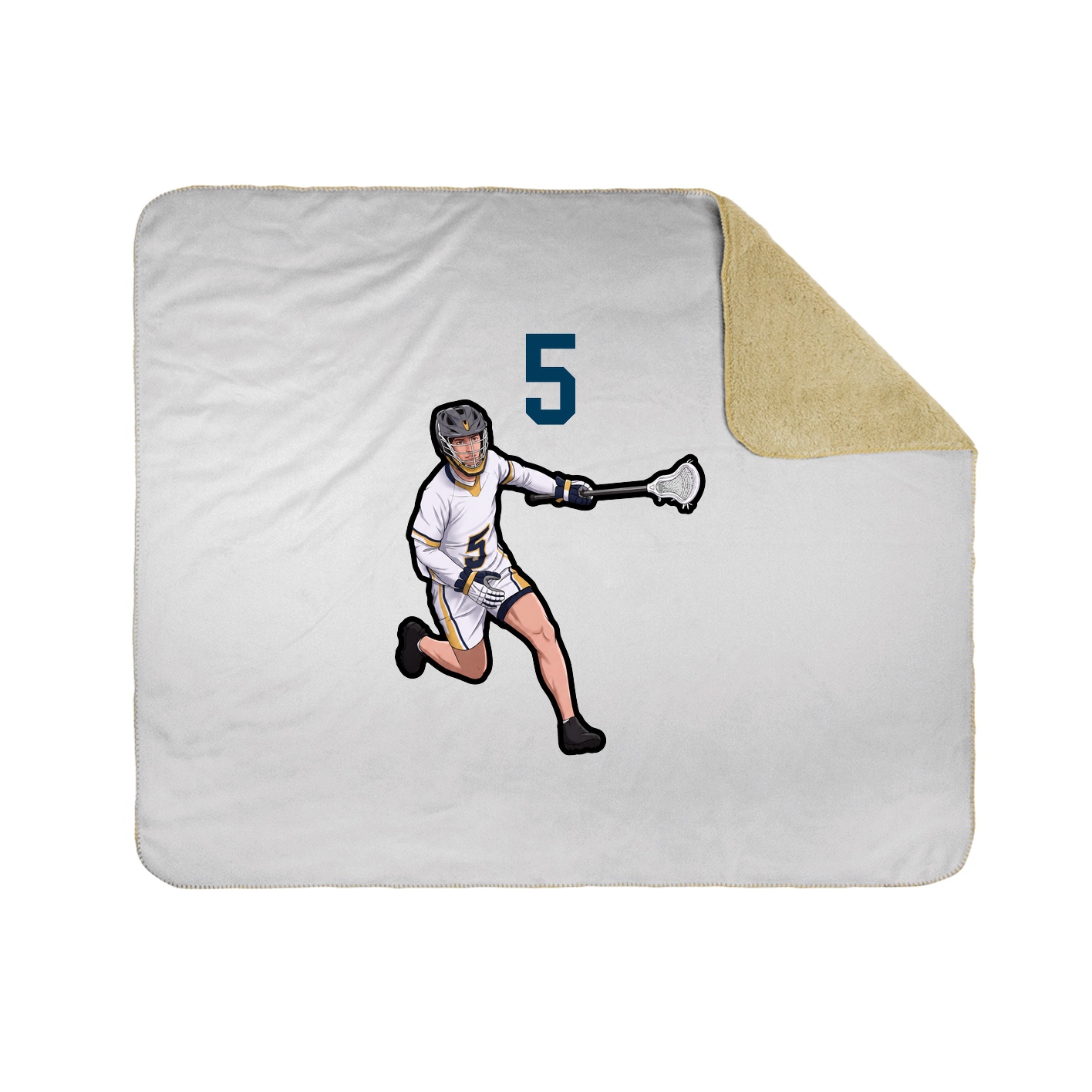 Throw Blanket — Number Top in White