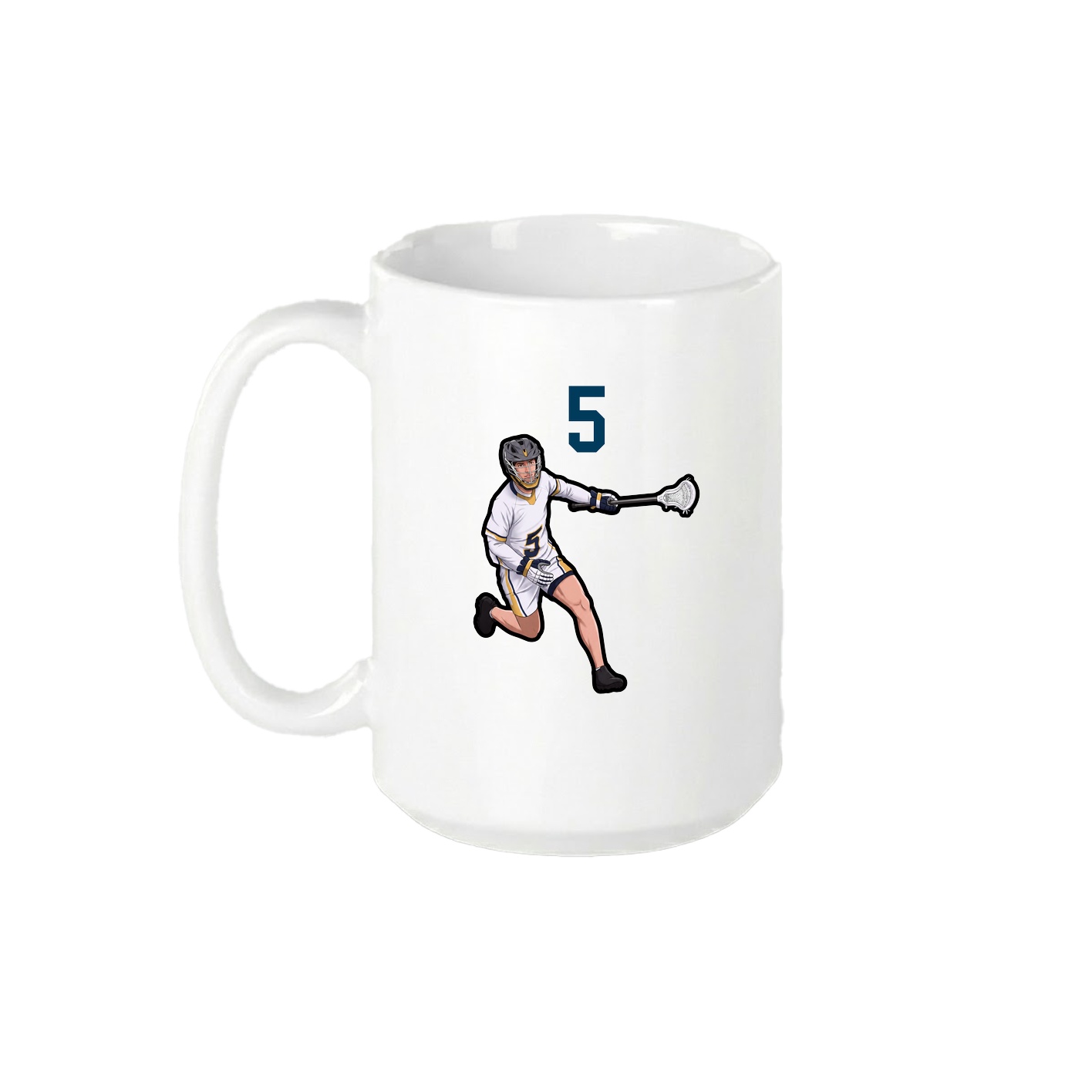 15oz Coffee Mug — Number Top in White