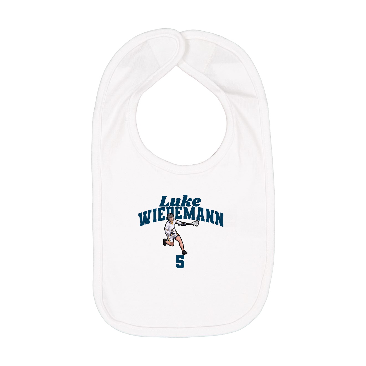 Infant Bib — Signature Arch in White
