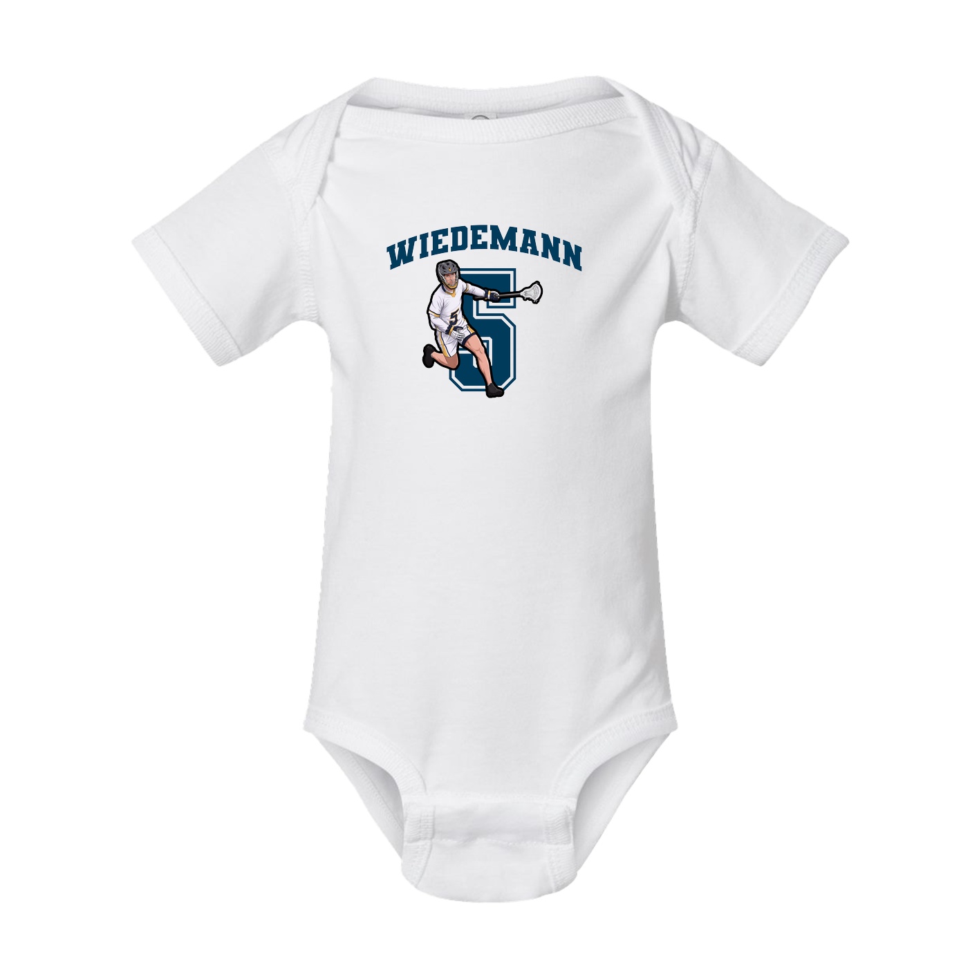 Baby Onesie — Number in White