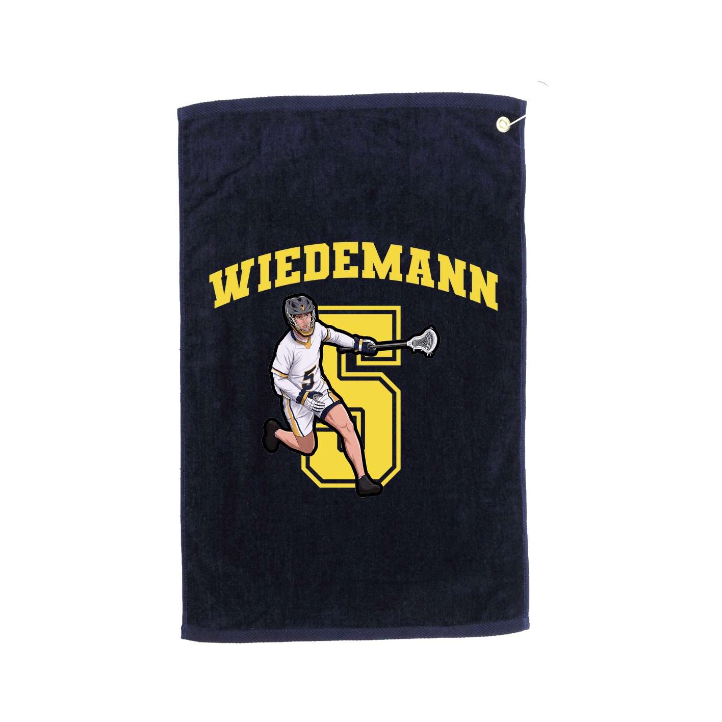 Golf Towel — Number in Navy