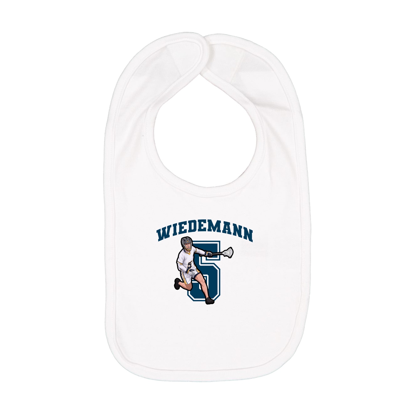 Infant Bib — Number in White