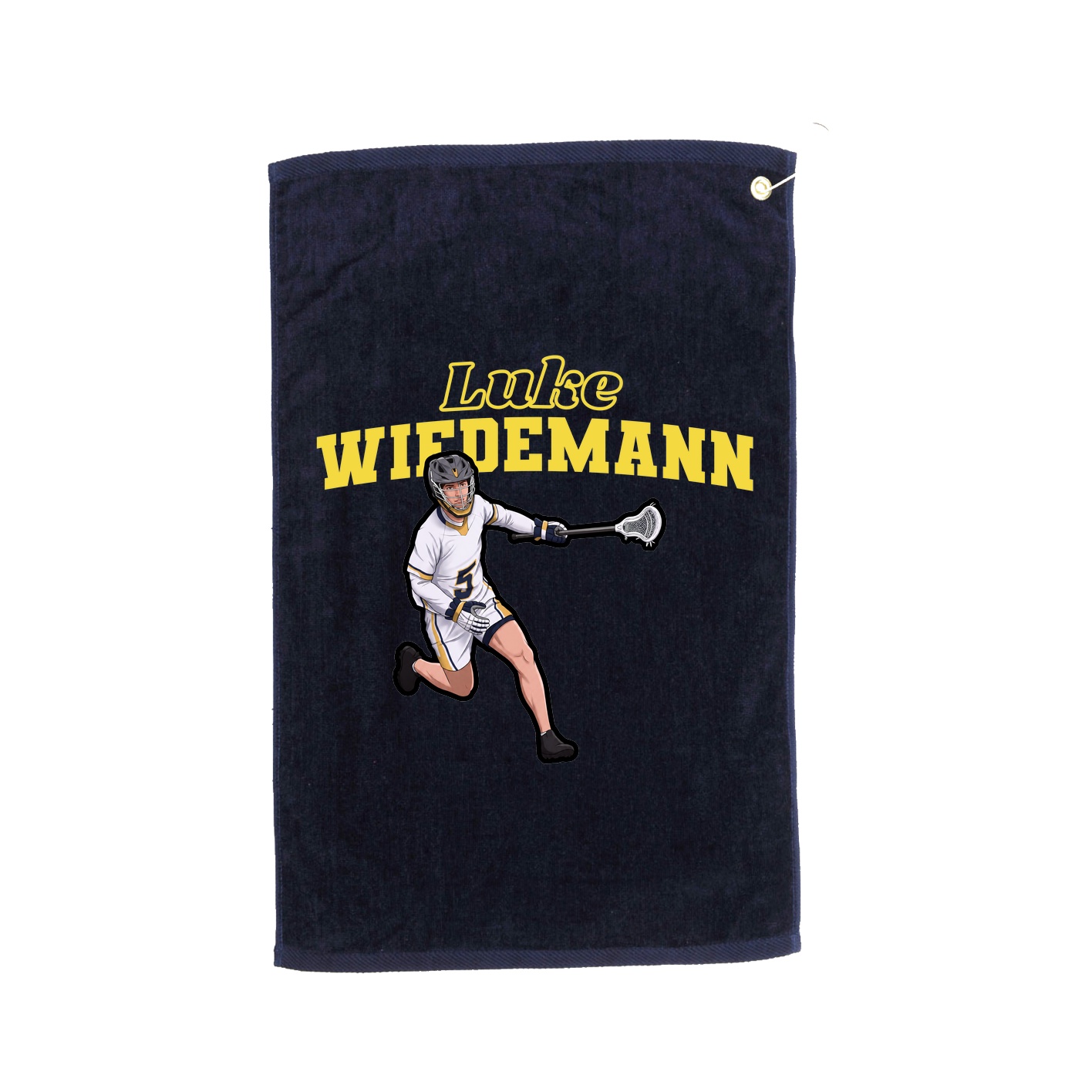 Golf Towel — Name Arch in Navy