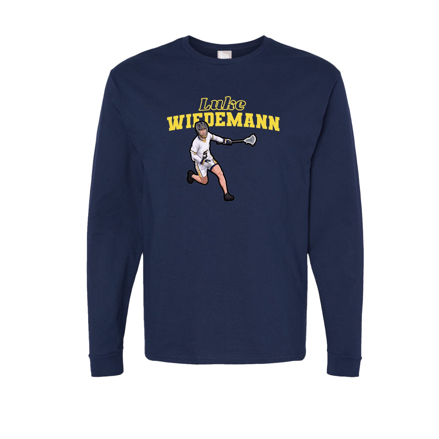 Long Sleeve Tee — Name Arch in Navy