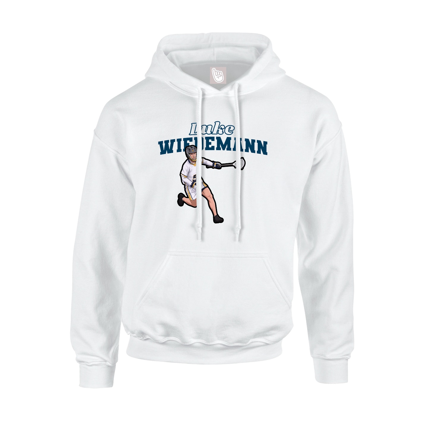 Hoodie — Name Arch in White