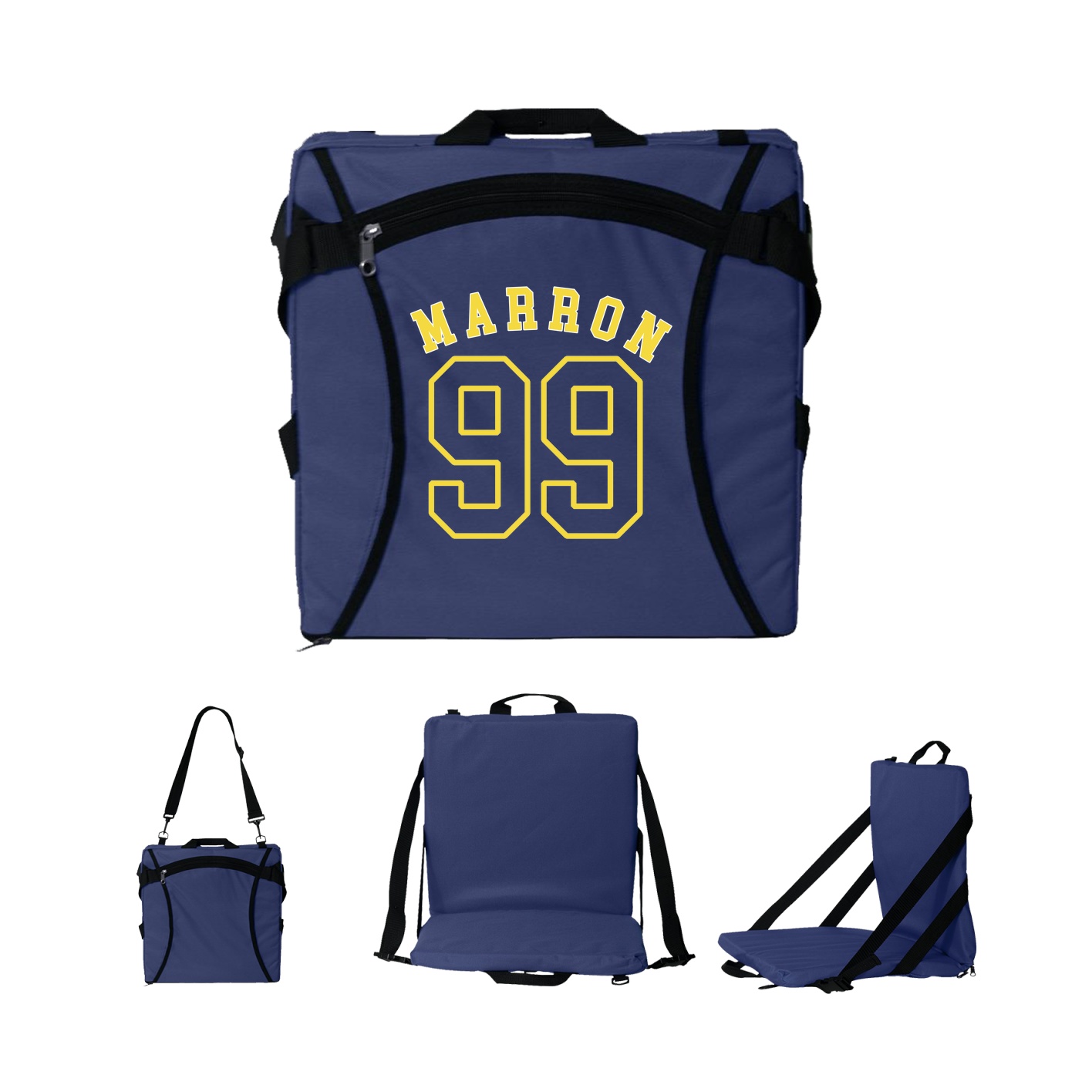 Folding Stadium Seat — Shirsey Arch in Navy