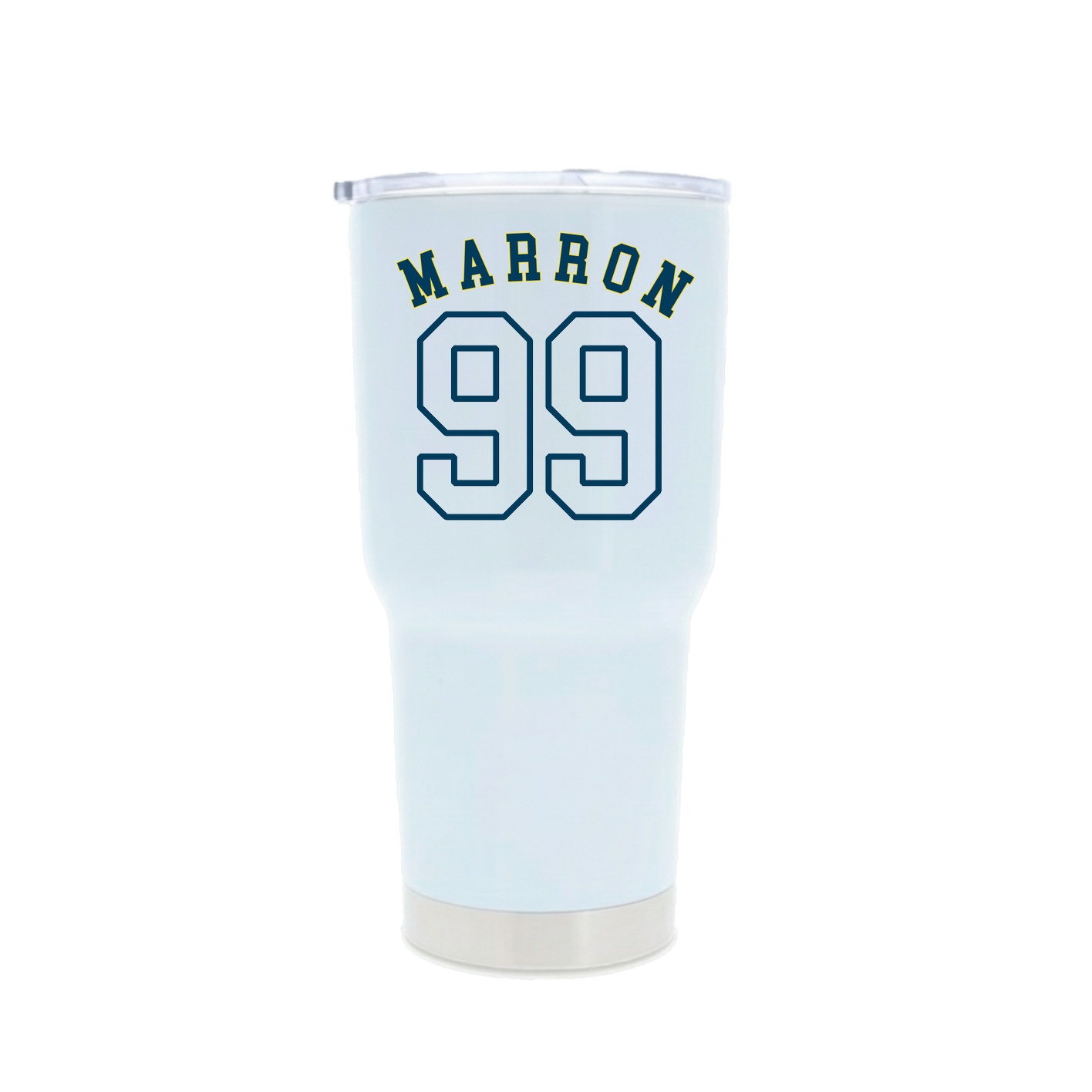 30oz Stainless Steel Tumbler — Shirsey Arch in White