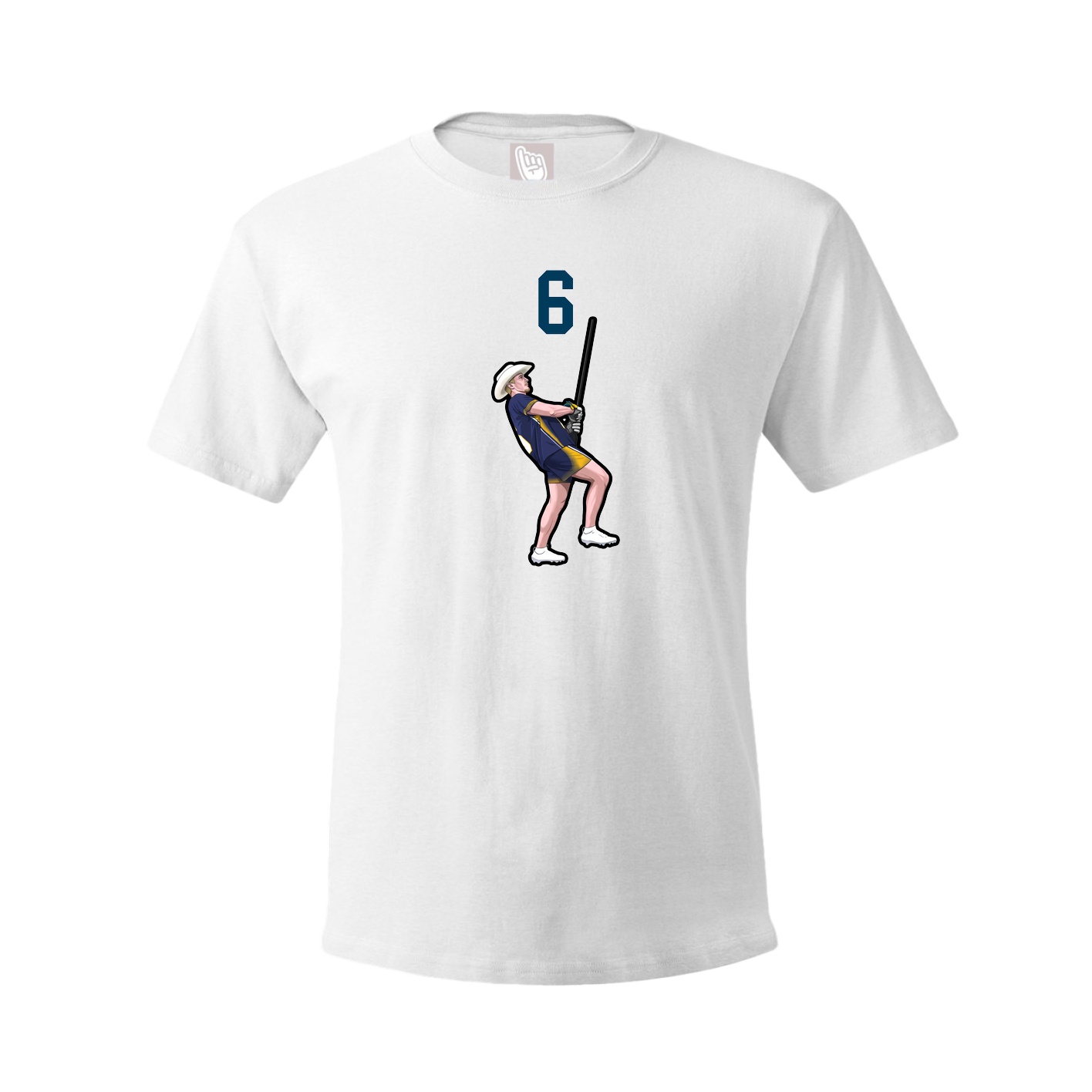 Youth Tee — Number Top in White