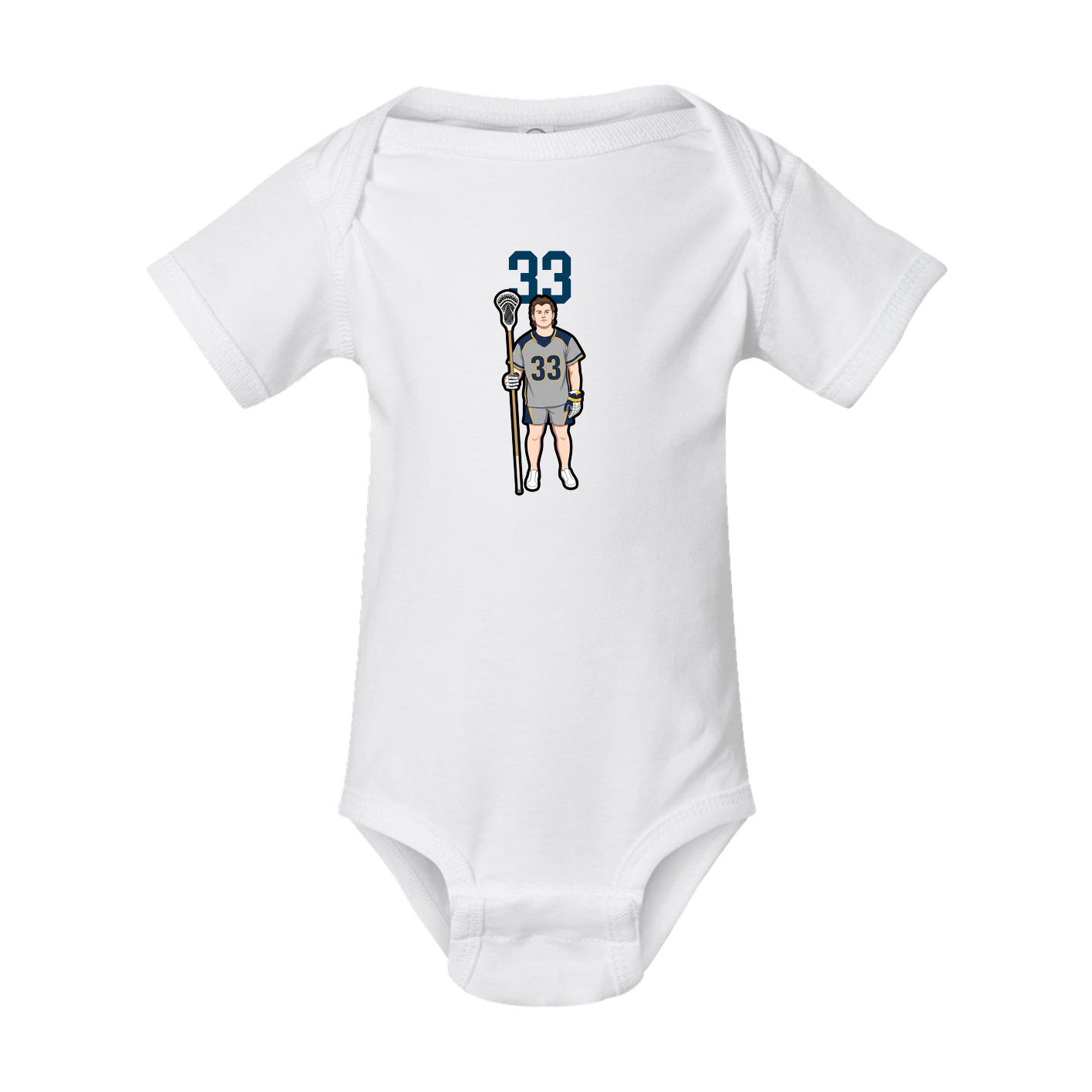 Baby Onesie — Number Top in White