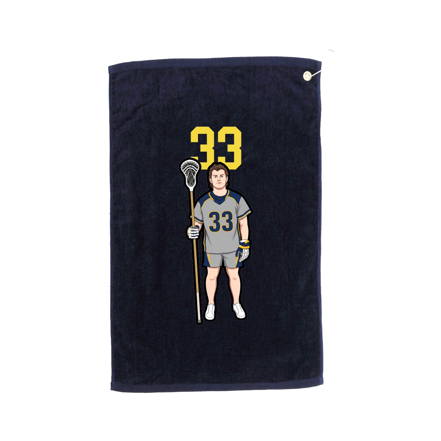 Golf Towel — Number Top in Navy