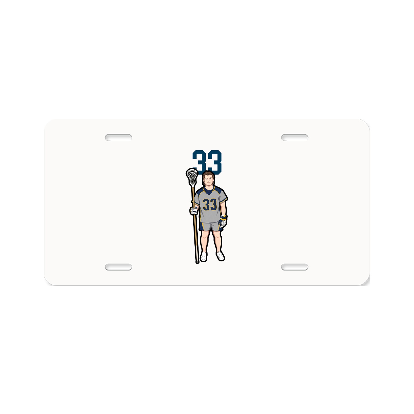 License Plate — Number Top in Classic