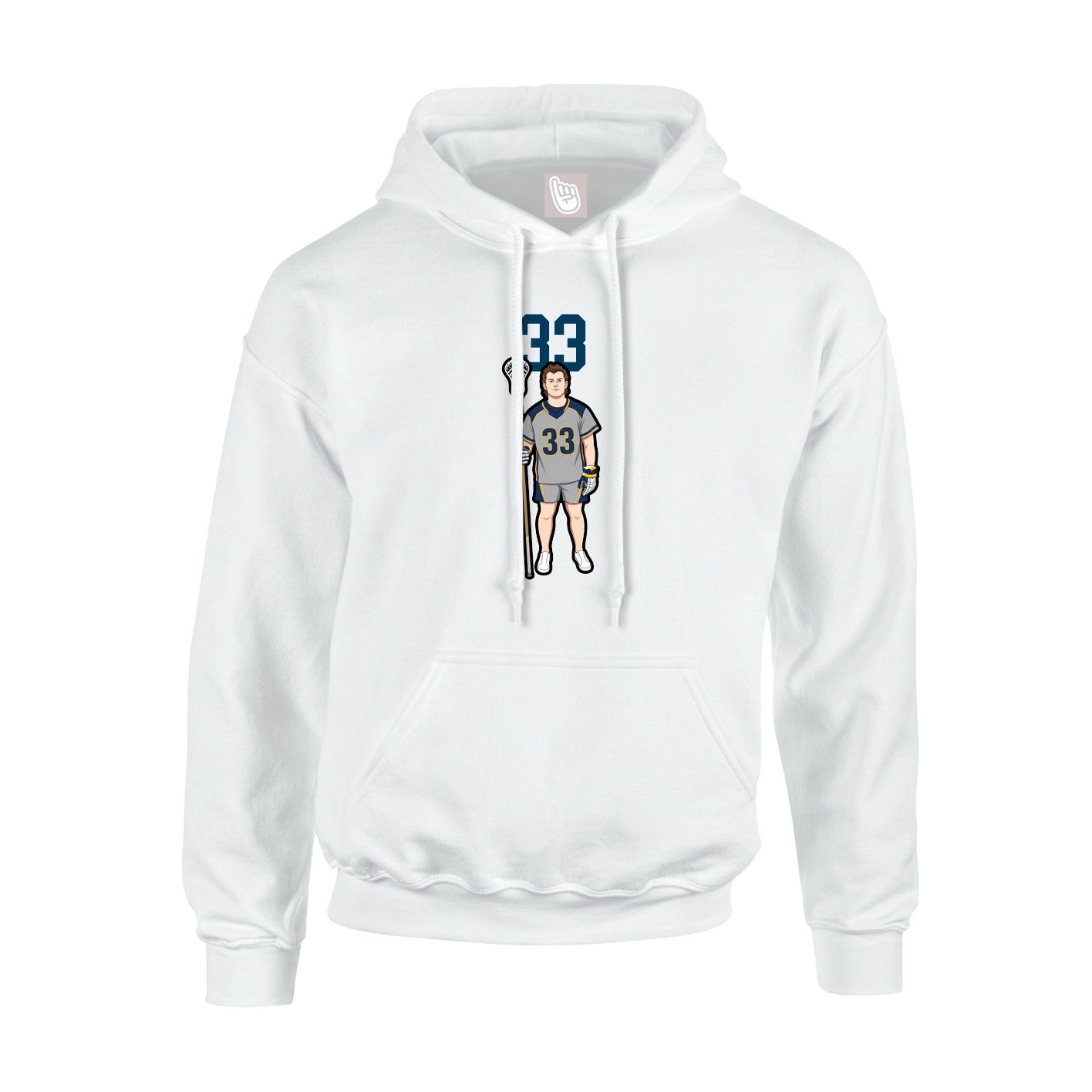 Hoodie — Number Top in White