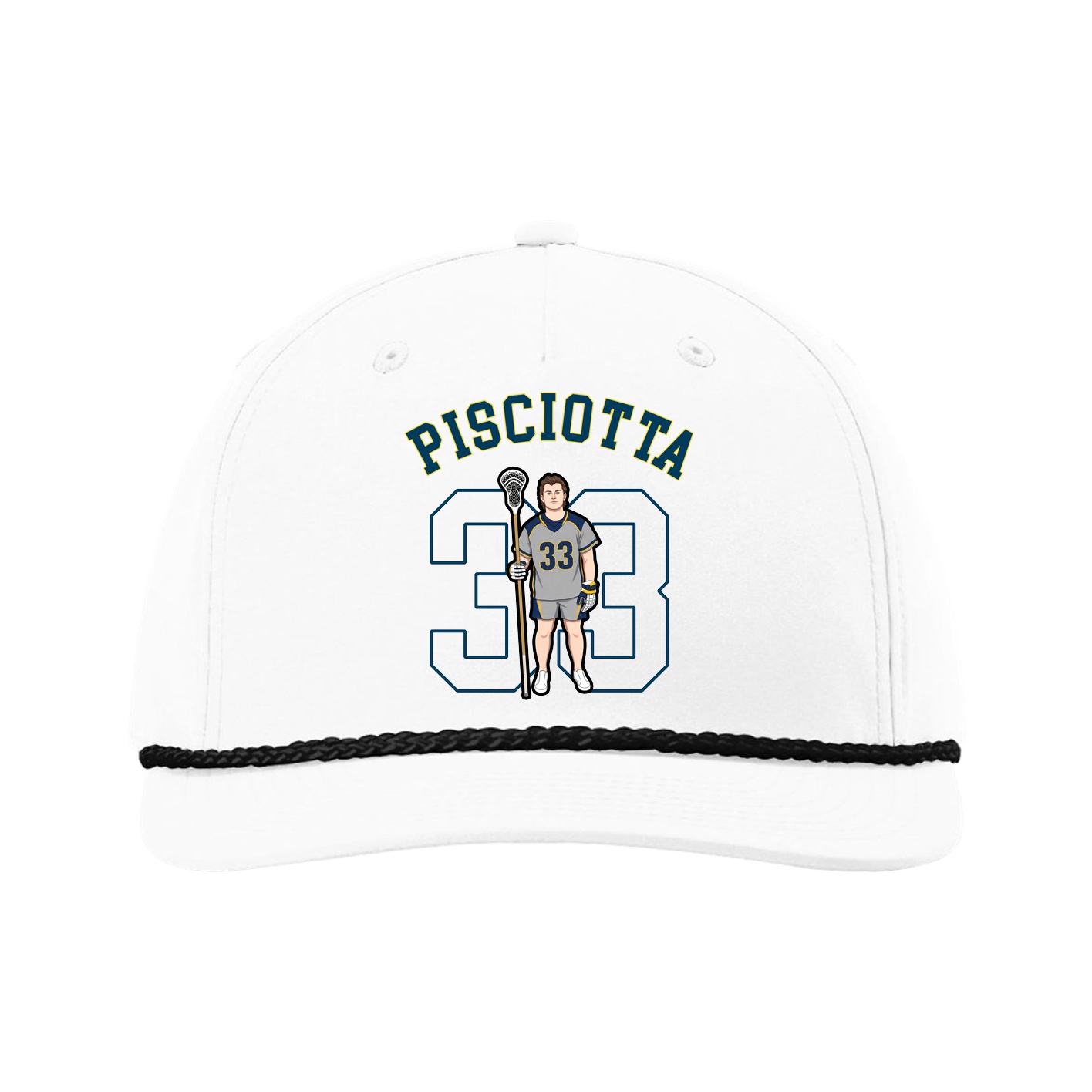 Five-Panel Classic Rope Cap — Shirsey Arch in White