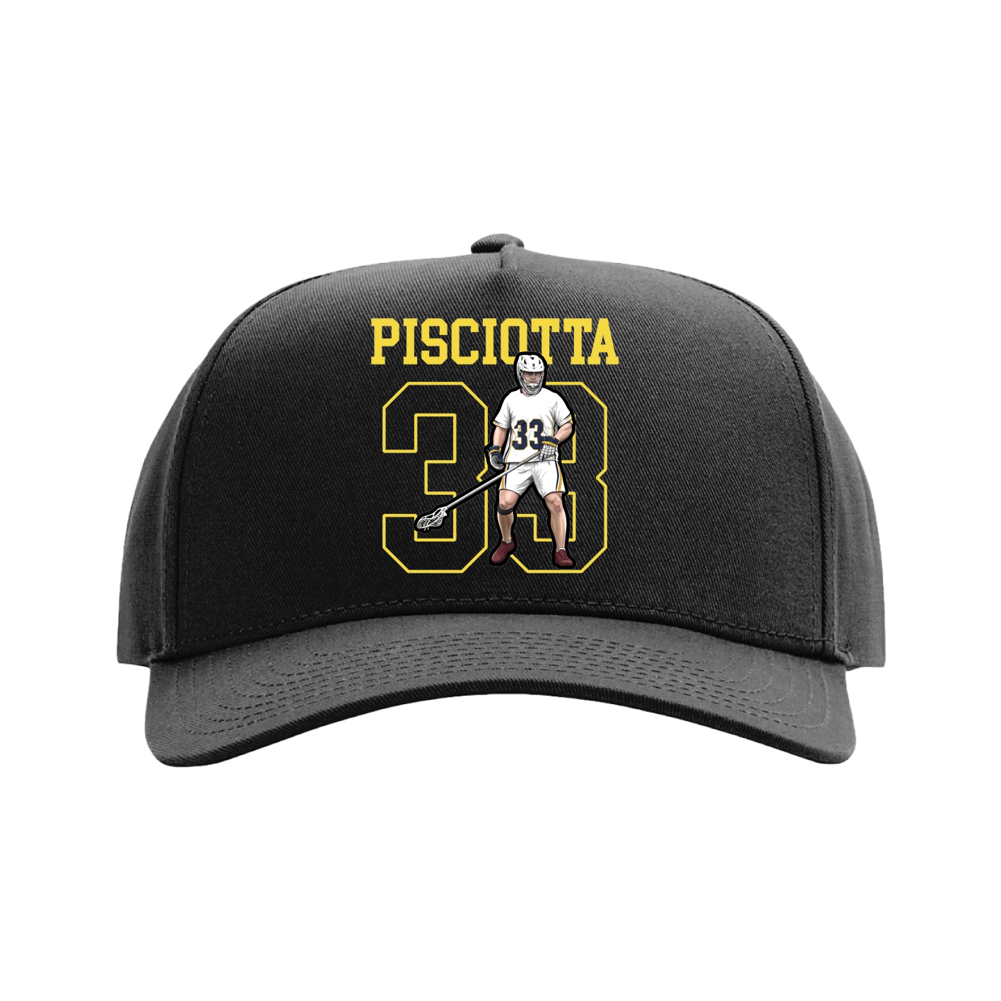 Full Fabric Five-Panel Champ Cap — Shirsey in Black