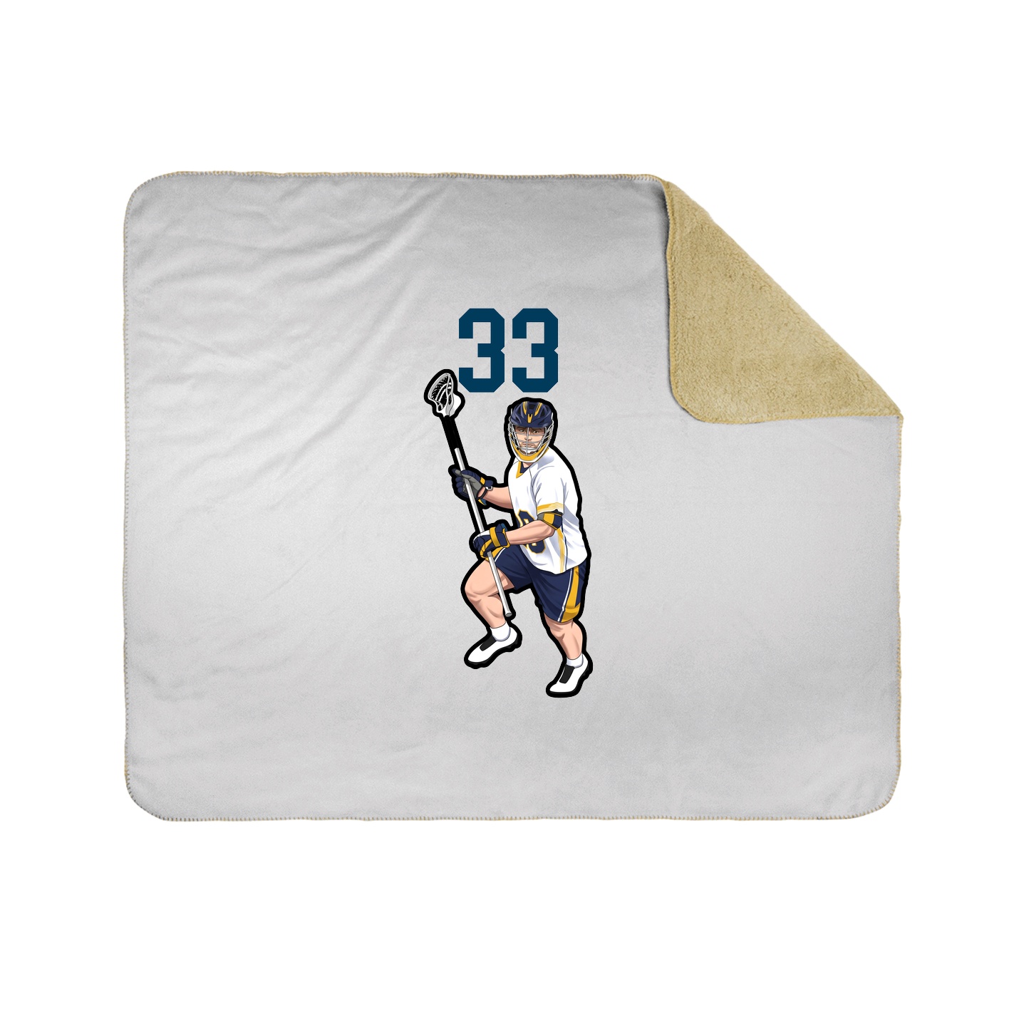 Throw Blanket — Number Top in White
